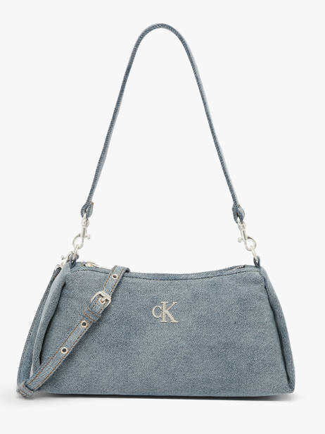 Sac Porté épaule Logo Denim Coton Calvin klein jeans Bleu logo denim 4F3222G
