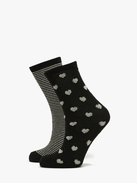 Chaussettes Femme Nina 2 Paires Pieces Noir socks women 17148832