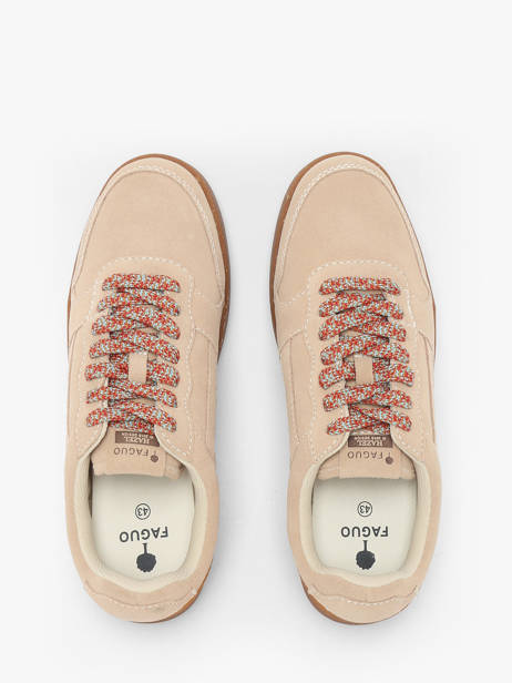 Sneakers En Cuir Faguo Beige men 25CG0202 vue secondaire 3