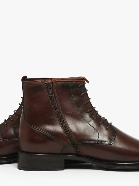 Bottines En Cuir Kost Marron men B vue secondaire 2