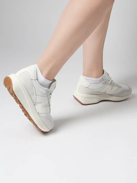 Sneakers En Cuir New balance Blanc boy U370SG vue secondaire 1