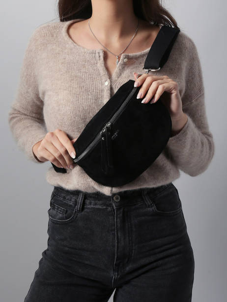 Sac Banane Miniprix Noir velvet F7505 vue secondaire 1