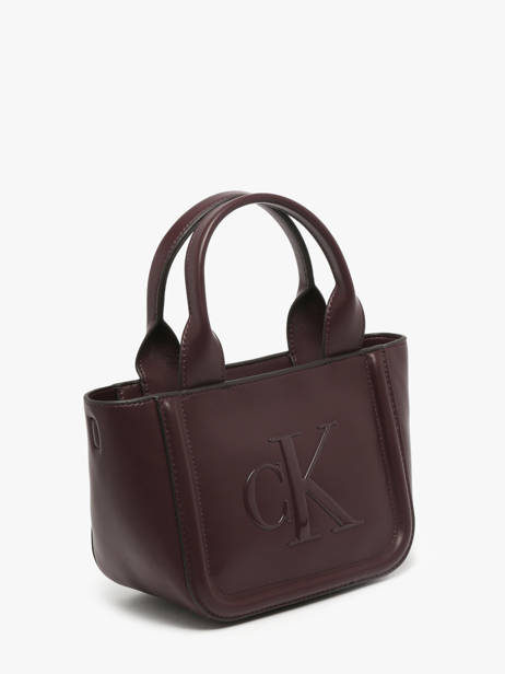 Sac Porté Main Bold Monogram Calvin klein jeans Marron bold monogram 4F3219G vue secondaire 2