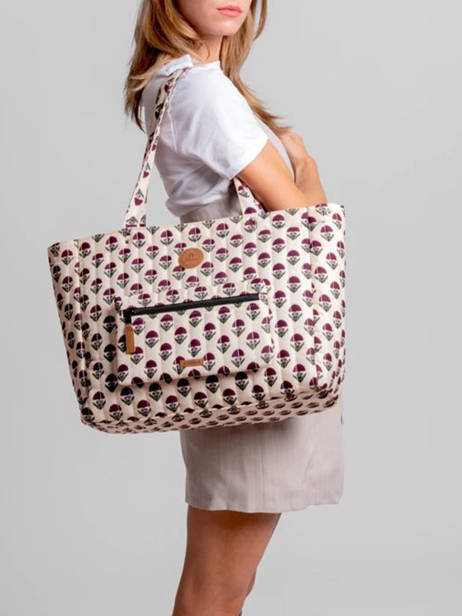 Sac Porté épaule A4 Adventurer Polyester Recyclé Cabaia Beige adventurer TOTEBAGL vue secondaire 1