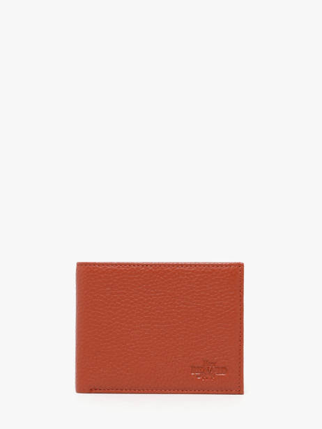 Portefeuille Cuir Yves renard Orange foulonne 2307