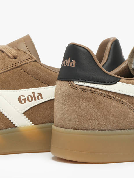 Sneakers En Cuir Gola Marron men CMB735 vue secondaire 2