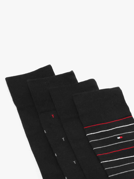 Chaussettes Homme 4 Paires Boîte Cadeau Tommy hilfiger Noir socks 71235375 vue secondaire 3
