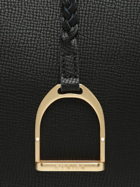 Sac Bandoulière Torsade Cuir Etrier Noir torsade ETOS0142 vue secondaire 5