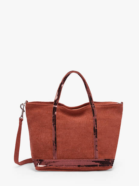Sac Bandoulière Baby Cabas Lin Paillettes Vanessa bruno Orange cabas lin 31V40410