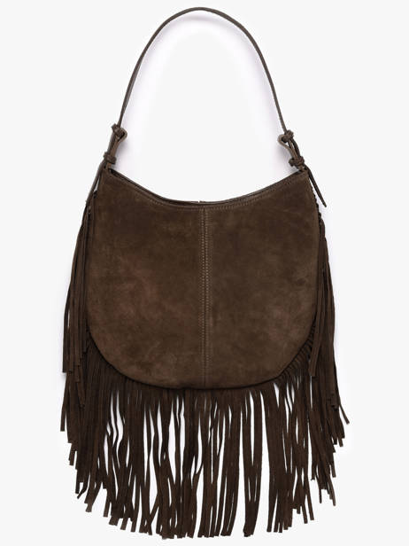 Sac Porté épaule Velvet Cuir Milano Marron velvet VE25112 vue secondaire 2