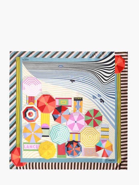 Carré De Soie Lancel Plage 90x90cm Lancel Multicolore charms A14130