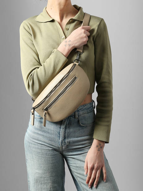 Sac Banane Caviar Cuir Milano Beige caviar CA23111 vue secondaire 1