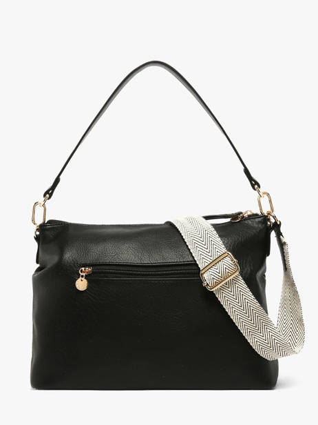 Sac Porté épaule Zip Lulu castagnette Noir zip ALCIDE vue secondaire 4