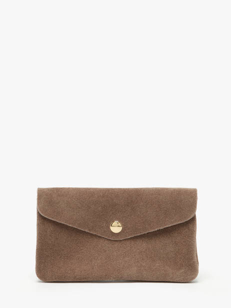 Porte-monnaie Velvet Cuir Milano Beige velvet VE23113O