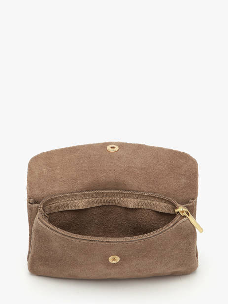 Porte-monnaie Velvet Cuir Milano Beige velvet VE23113O vue secondaire 1