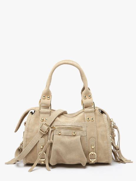 Sac Bandoulière Velvet Cuir Milano Beige velvet VE24093O