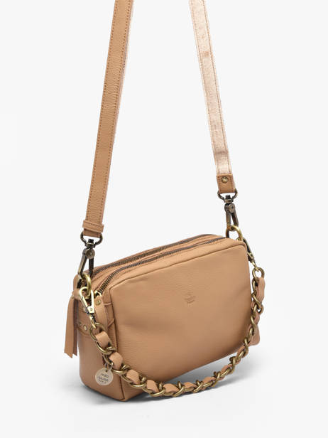 Sac Bandoulière Vintage Cuir Mila louise Beige vintage 23673C1 vue secondaire 2