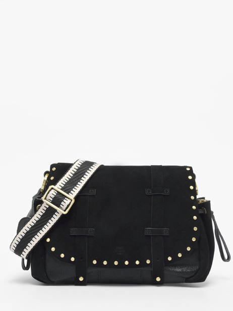 Sac Bandoulière Vintage Cuir Mila louise Noir vintage 3861XVC