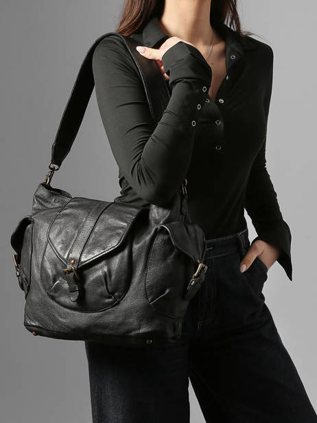 Sac Porté épaule Heritage Cuir Biba Noir heritage CLT1L vue secondaire 1