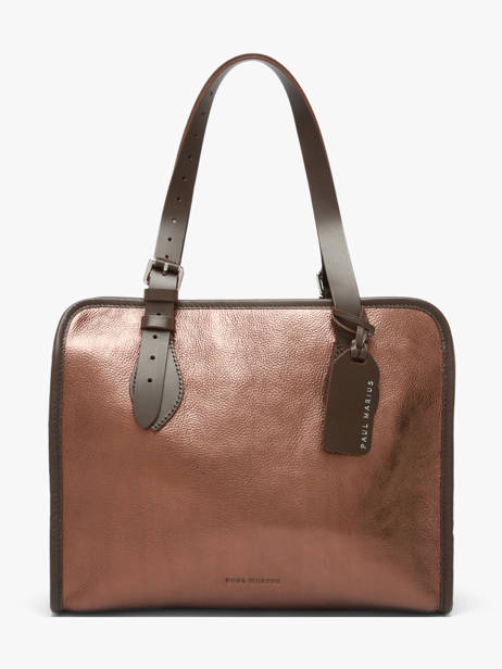 Sac Porté épaule Vintage Cuir Paul marius Marron vintage CABAS