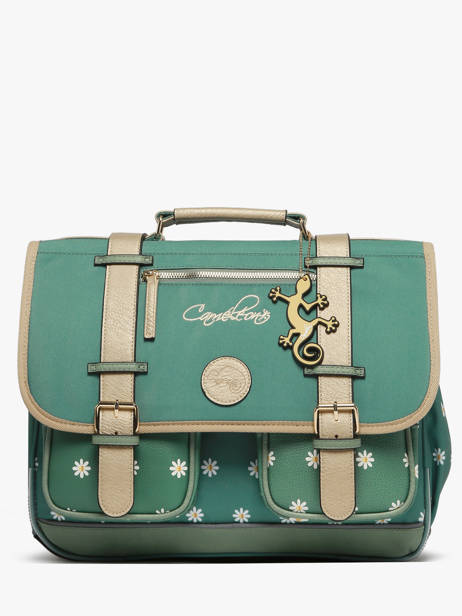 Cartable 2 Compartiments Cameleon Vert vintage fantasy PBVGCA38