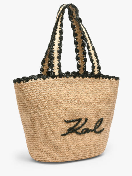 Sac Porté épaule K Signature Raphia Karl lagerfeld Beige k signature B1W46070 vue secondaire 2