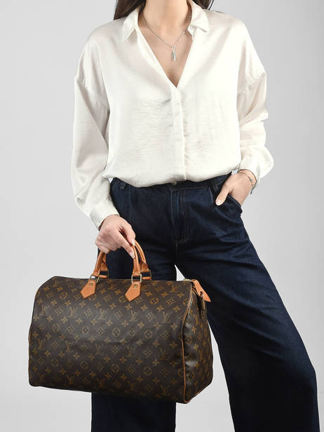 Sac à Main D'occasion Louis Vuitton Speedy 40 Monogrammé Louis vuitton Marron second life 4O756WUA vue secondaire 1