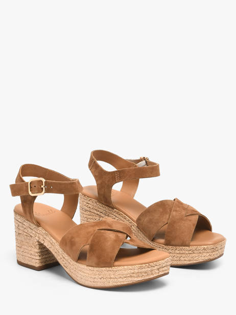 Sandales à Talon En Cuir Aliwell Marron women A123066 vue secondaire 1