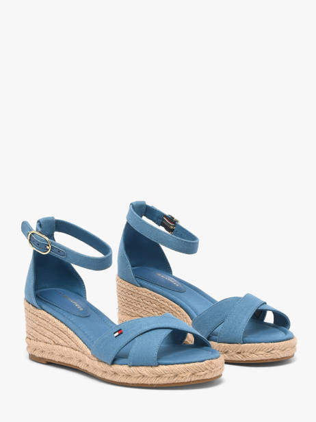 Sandales En Cuir Tommy hilfiger Bleu women 9332CZQ vue secondaire 1