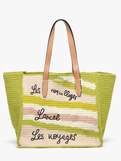 Sac Cabas Lancel Plage Crochet Lancel Vert summer capsule A14005 vue secondaire 1