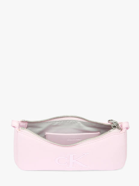 Sac Bandoulière Bold Monogram Calvin klein jeans Rose bold monogram 4F1125G vue secondaire 3