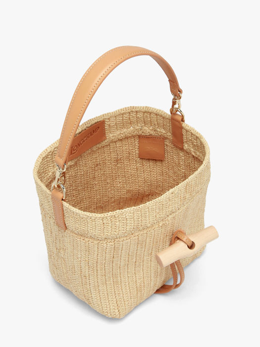 Longchamp Le roseau raphia Sacs porté travers Beige