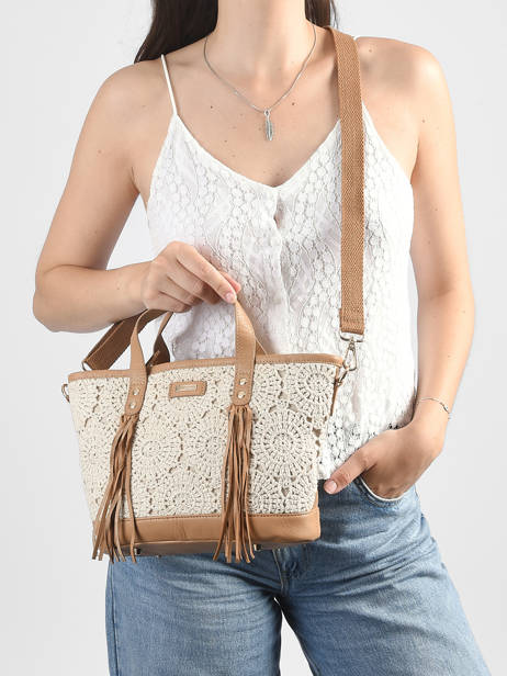 Sac Porté Main Antibes Coton Les tropeziennes Beige antibes TZ01 vue secondaire 1