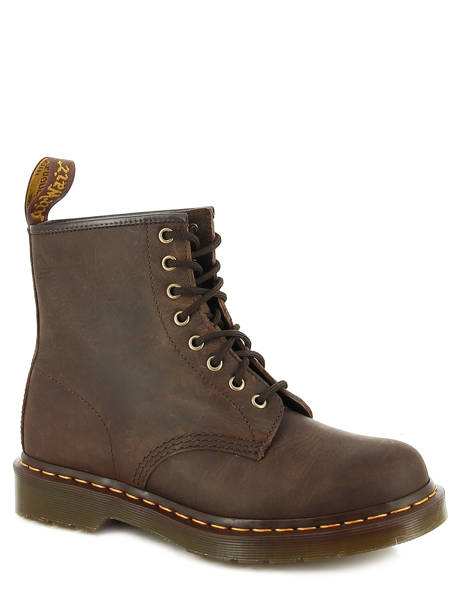 Boots 1460 Crazy Horse En Cuir Dr martens Marron unisex 11822203 vue secondaire 1