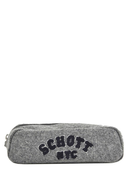 Trousse 1 Compartiment Schott Gris college 18-11728