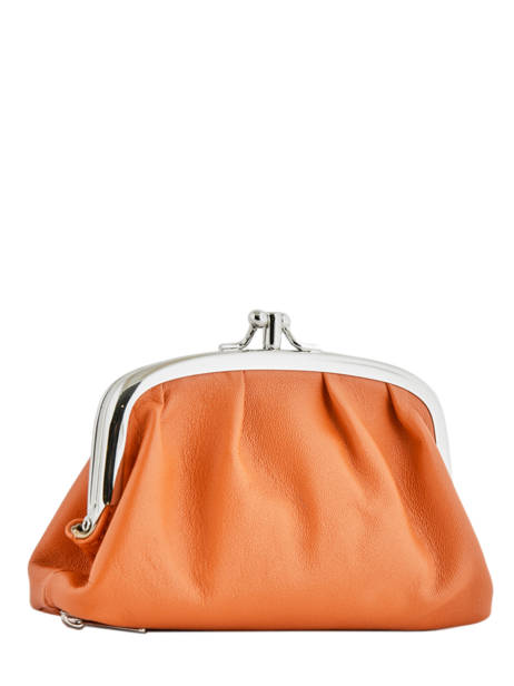 Porte-monnaie Cuir Hexagona Orange coconut E77270 vue secondaire 2