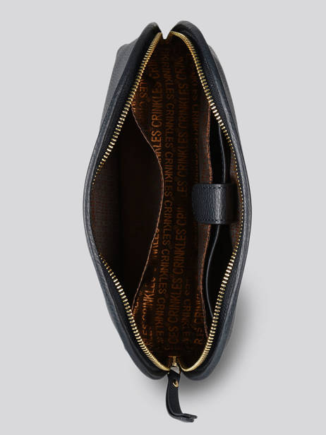 Trousse Zippée Caviar Cuir Crinkles Bleu caviar 14298 vue secondaire 1