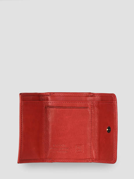 Porte-monnaie Marina Cuir Katana Rouge marina 753031 vue secondaire 1