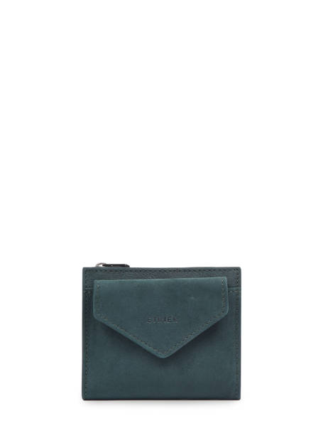 Porte-monnaie Etincelle Nubuck Cuir Etrier Vert etincelle nubuck EETN810