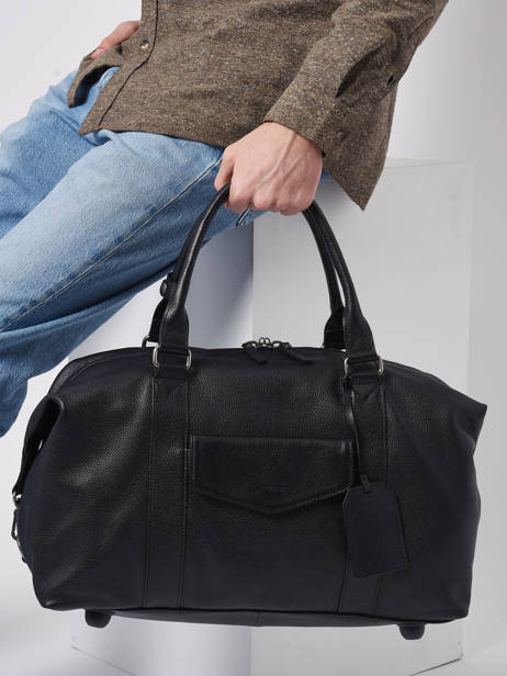 Sac De Voyage Cabine Flandres En Cuir Etrier Noir flandres EFLA991S vue secondaire 1