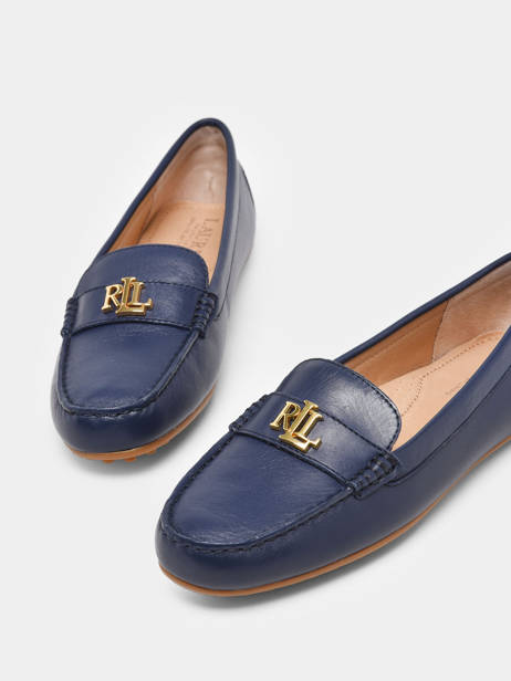 Moccasins Barnsbury In Leather Lauren ralph lauren Blue women 85284707 other view 3