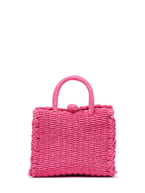 Satchel Beach Straw Miniprix Pink beach 925