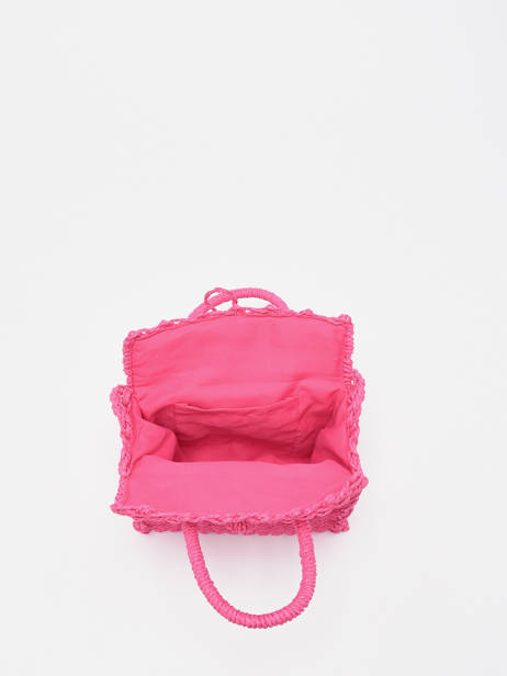 Satchel Beach Straw Miniprix Pink beach 925 other view 3