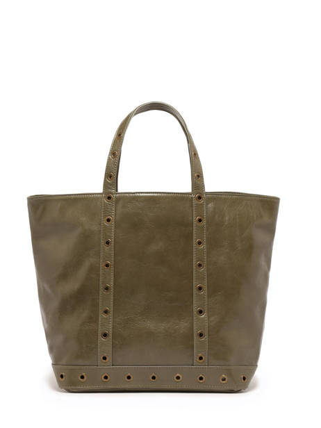 Sac Cabas M En Cuir Craquelé Vanessa bruno Vert cabas cuir 82V40413